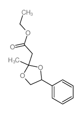 ethyl 2-(2-methyl-4-phenyl-1,3-dioxolan-2-yl)acetate结构式