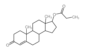 (10,13-dimethyl-3-oxo-1,2,6,7,8,9,11,12,14,15,16,17-dodecahydrocyclopenta[a]phenanthren-17-yl) propanoate结构式