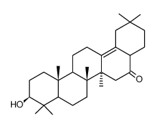 3β-Hydroxy-28-norolean-13(18)-en-16-one结构式