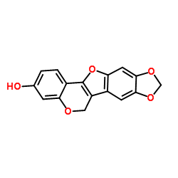 6H-[1,3]二恶茂并[5,6]苯并呋喃并[3,2-C][1]苯并吡喃-3-醇结构式