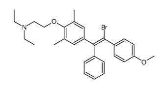 2-[4-[2-bromo-2-(4-methoxyphenyl)-1-phenylethenyl]-2,6-dimethylphenoxy]-N,N-diethylethanamine结构式