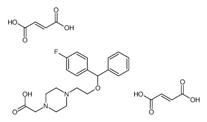 (E)-but-2-enedioic acid,2-[4-[2-[(4-fluorophenyl)-phenylmethoxy]ethyl]piperazin-1-yl]acetic acid Structure