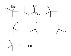 ethyl 2,2-bis[tris(2,2-dimethylpropyl)stannyl]acetate Structure