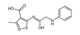 5-[(2-anilinoacetyl)amino]-3-methyl-1,2-thiazole-4-carboxylic acid Structure