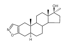 17-methyl-(5α)-androstano[2,3-d]isoxazol-17β-ol Structure