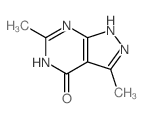 4H-Pyrazolo[3,4-d]pyrimidin-4-one,1,5-dihydro-3,6-dimethyl-结构式