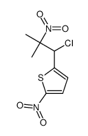 2-(1-chloro-2-methyl-2-nitropropyl)-5-nitrothiophene结构式