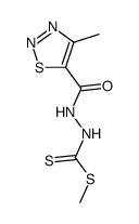 N'-(4-methyl-[1,2,3]thiadiazole-5-carbonyl)-hydrazinecarbodithioic acid methyl ester Structure