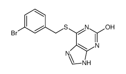 6-[(3-bromophenyl)methylsulfanyl]-3,7-dihydropurin-2-one结构式
