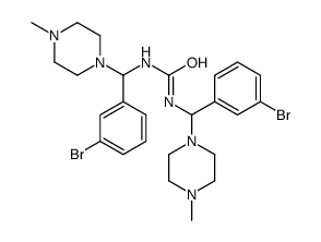 1,3-bis[(3-bromophenyl)-(4-methylpiperazin-1-yl)methyl]urea结构式