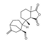 (1R,2S,5R)-6-Methylene-2-[(3aS)-octahydro-4,7aα-dimethyl-1,3-dioxoisobenzofuran-4α-yl]bicyclo[3.2.1]octane-1-carbaldehyde结构式