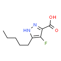 1H-Pyrazole-3-carboxylicacid,4-fluoro-5-pentyl-(9CI) structure