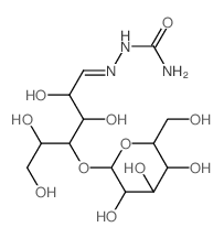 [[2,3,5,6-tetrahydroxy-4-[3,4,5-trihydroxy-6-(hydroxymethyl)oxan-2-yl]oxy-hexylidene]amino]urea Structure