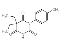 2,4,6(1H,3H,5H)-Pyrimidinetrione,5,5-diethyl-1-(4-methylphenyl)- structure