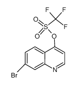 Trifluoromethanesulfonic Acid 7-bromo-quinolin-4-yl Ester结构式