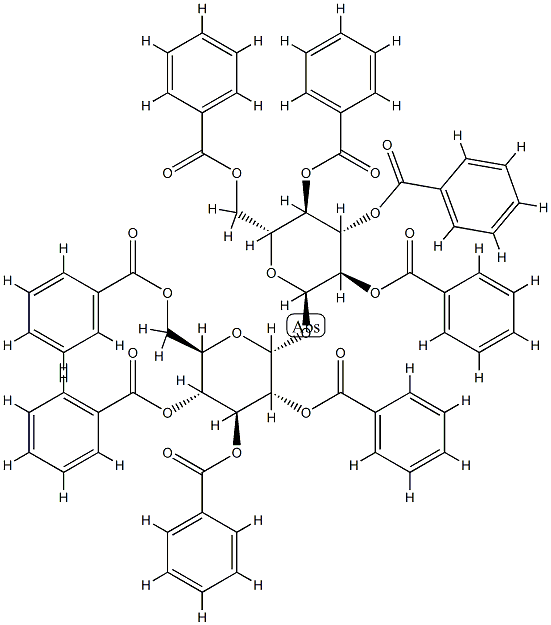 2-O,3-O,4-O,6-O-Tetrabenzoyl-α-D-glucopyranosyl-α-D-glucopyranoside tetrabenzoate结构式