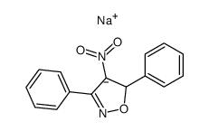 4-nitro-3,5-diphenyl-4,5-dihydro-isoxazole, sodium salt Structure