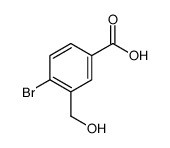 4-Bromo-3-(hydroxymethyl)benzoic acid Structure