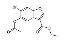 ethyl 5-acetoxy-6-bromo-2-methylbenzofuran-3-carboxylate结构式