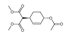 dimethyl (trans-4-acetoxycyclohex-2-en-1-yl)malonate Structure