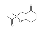 2-acetyl-2-methyl-3,5,6,7-tetrahydro-1-benzofuran-4-one结构式