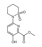 methyl 6-(1,1-dioxido-1,2-thiazinan-2-yl)-3-hydroxypyridine-2-carboxylate结构式