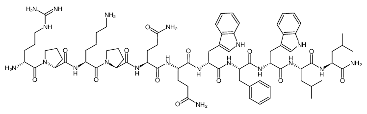 (D-Arg1,D-Pro2,D-Trp7·9,Leu11)-Substance P structure