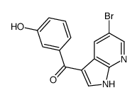 (5-bromo-1H-pyrrolo[2,3-b]pyridin-3-yl)-(3-hydroxyphenyl)methanone结构式