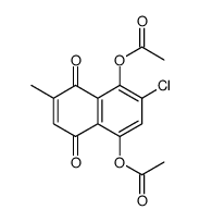 (4-acetyloxy-3-chloro-6-methyl-5,8-dioxonaphthalen-1-yl) acetate结构式