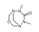 2,4-Dimethyl-7-oxa-1,2,4,5-tetraazabicyclo(3.3.1)nonan-3-on Structure