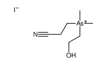 2-cyanoethyl-(2-hydroxyethyl)-dimethylarsanium,iodide Structure