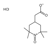 2-(2,2,6,6-tetramethyl-1-oxopiperidin-1-ium-4-yl)acetic acid,chloride Structure