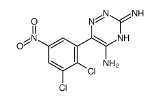 6-(2,3-dichloro-5-nitrophenyl)-1,2,4-triazine-3,5-diamine Structure