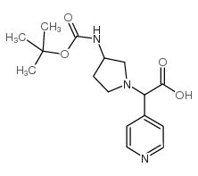 (3-BOC-AMINO-PIPERIDIN-1-YL)-THIOPHEN-3-YL-ACETICACID structure