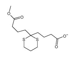 4-[2-(4-methoxy-4-oxobutyl)-1,3-dithian-2-yl]butanoate Structure