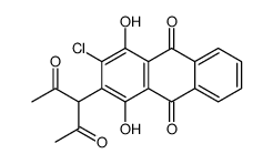 2-chloro-3-(2,4-dioxopentan-3-yl)-1,4-dihydroxyanthracene-9,10-dione结构式