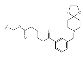 ETHYL 6-[3-[8-(1,4-DIOXA-8-AZASPIRO[4.5]DECYL)METHYL]PHENYL]-6-OXOHEXANOATE Structure