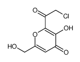 4H-Pyran-4-one, 2-(chloroacetyl)-3-hydroxy-6-(hydroxymethyl)- (7CI) Structure