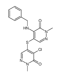 5-(2-methyl-4-benzylamino-2,3-dihydro-3-oxo-pyridazinyl) 5'-(2'-methyl-4'-chloro-2',3'-dihydro-3'-oxo-pyridazinyl) sulfide Structure