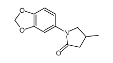 1-(1,3-benzodioxol-5-yl)-4-methylpyrrolidin-2-one结构式