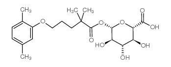 Gemfibrozil 1-O-β-glucuronide structure