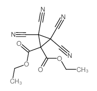 1,1-Cyclopropanedicarboxylicacid, 2,2,3,3-tetracyano-, 1,1-diethyl ester结构式