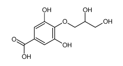 4-(2,3-dihydroxypropoxy)-3,5-dihydroxybenzoic acid结构式