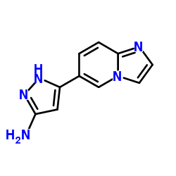 5-(Imidazo[1,2-a]pyridin-6-yl)-1H-pyrazol-3-amine structure