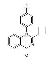 1-(4-Chlorophenyl)-2-cyclobutylquinazolin-4(1H)-one结构式