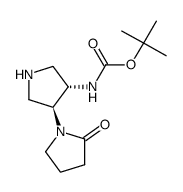 ((3'S,4'S)-2-oxo-[1,3']bipyrrolidinyl-4'-yl)carbamic acid tert-butyl ester Structure