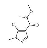 5-chloro-N-methoxy-N,1-dimethylpyrazole-4-carboxamide结构式