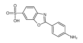 2-(4-aminophenyl)-1,3-benzoxazole-6-sulfonic acid结构式