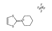 2-piperidino-1,3-dithiolium hexafluorophosphate Structure