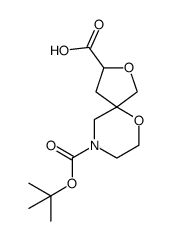 2,6-Dioxa-9-aza-spiro[4.5]decane-3,9-dicarboxylicacid9-tert-butylester Structure